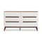 Baxton Studio Calypso Mid-Century White and Walnut Wood 6-Drawer Storage Dresser 137-7502 - alternate 2